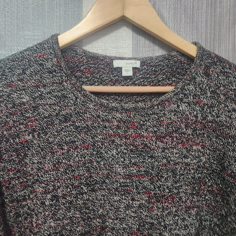 Pure Jill Wool J. Jill L Asymmetrical Tunic Sweater Cashmere Blend Marled Knit